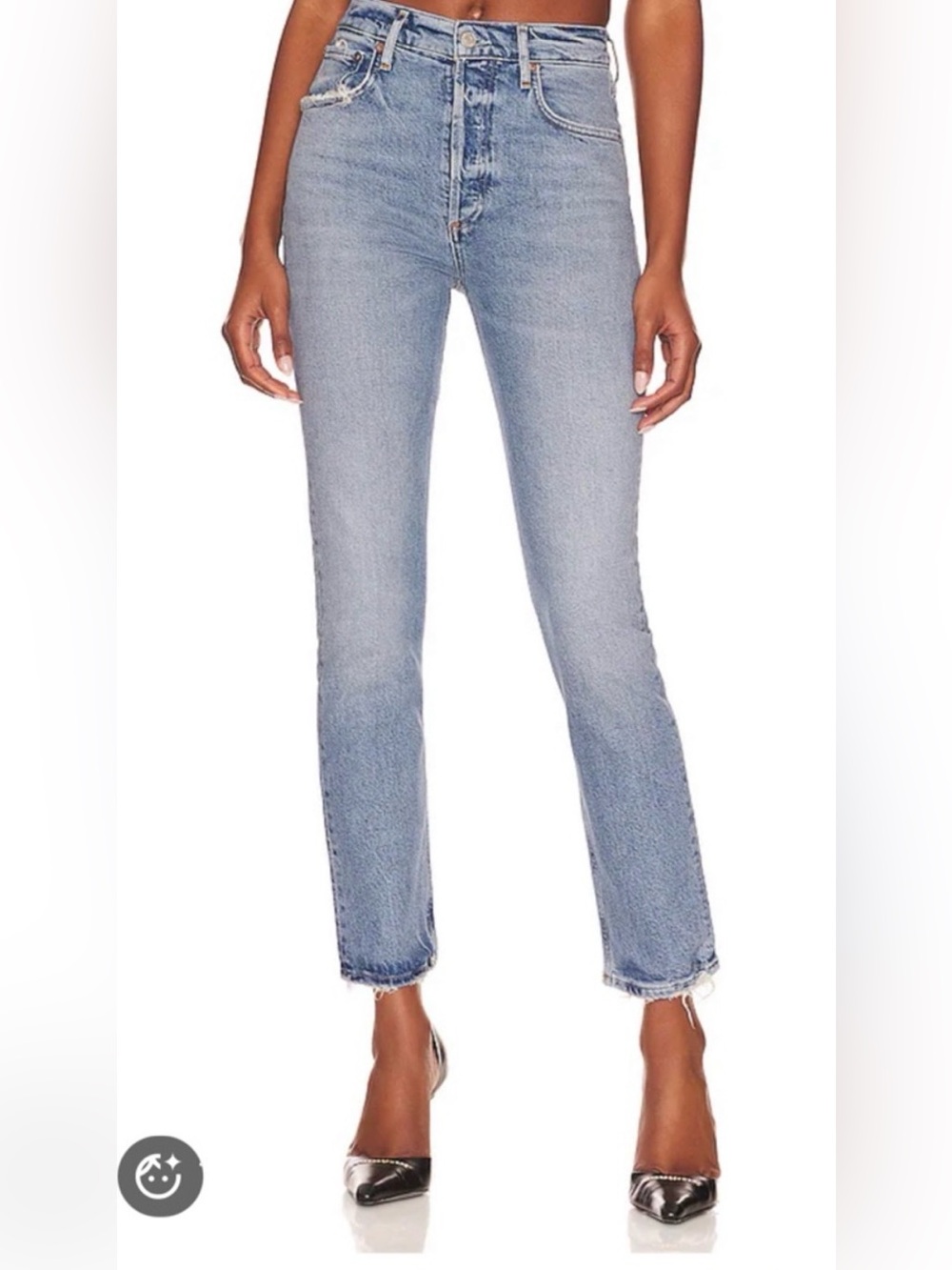 AGOLDE-- Riley Long High Rise Straight Jeans